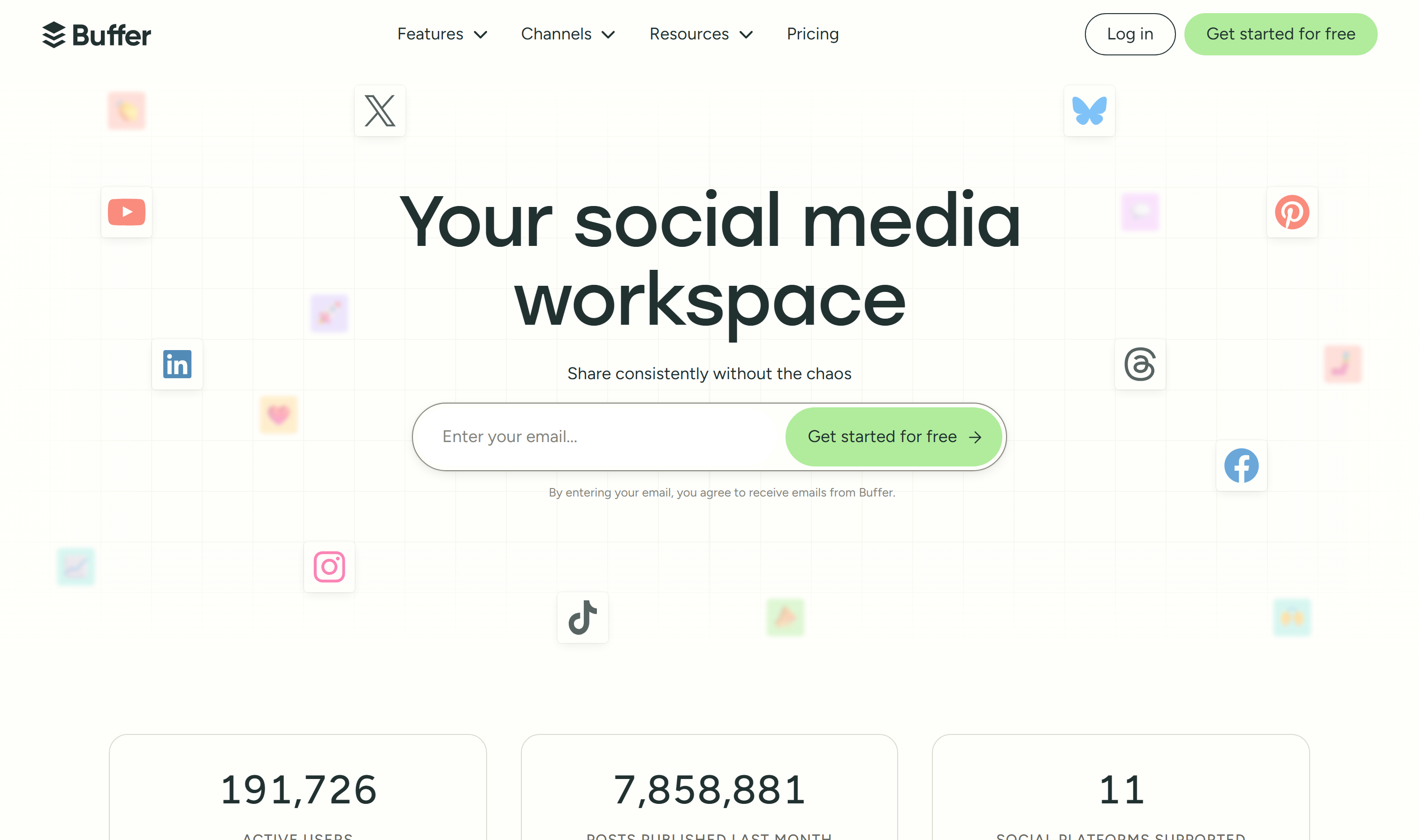 Buffer homepage